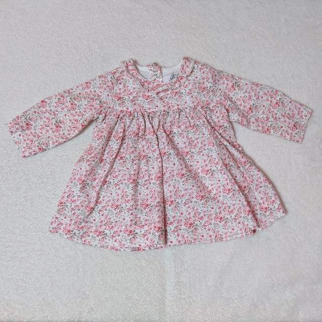 PETIT BATEAU(プチバトー)のPETIT BATEAU 長袖ワンピース ベビー服 size67 キッズ/ベビー/マタニティのベビー服(~85cm)(ワンピース)の商品写真