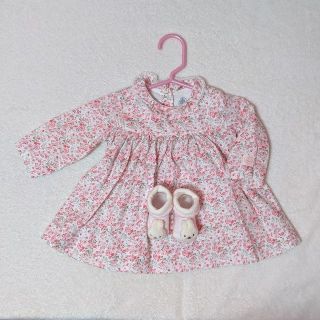 プチバトー(PETIT BATEAU)のPETIT BATEAU 長袖ワンピース ベビー服 size67(ワンピース)