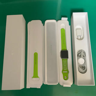 アップルウォッチ(Apple Watch)のApple Watch 42mm Sil Al Green Sports (スマートフォン本体)