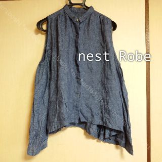 ネストローブ(nest Robe)のnest  Robeネストローブ◆ノースリーブリネンブラウス(シャツ/ブラウス(半袖/袖なし))