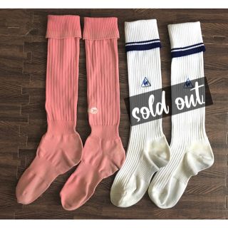 ルコックスポルティフ(le coq sportif)のサッカーソックス ピンク (左のみ)(ウェア)