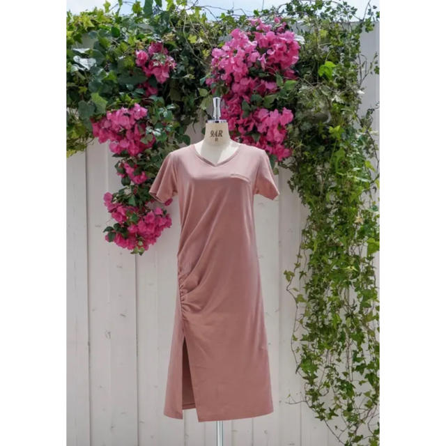 Relaxed T-shirt Long Dress 人気のdusty rose 2