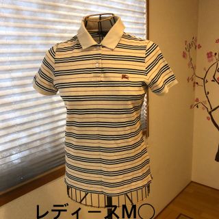 バーバリー(BURBERRY)の美品本物バーバリーBurberry上質コットンボーダー柄半袖ポロシャツ♫(ポロシャツ)