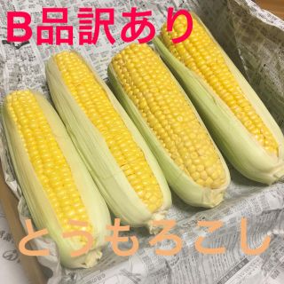 訳あり新鮮夏野菜広島県産Ｂ品とうもろこし4本セット(野菜)