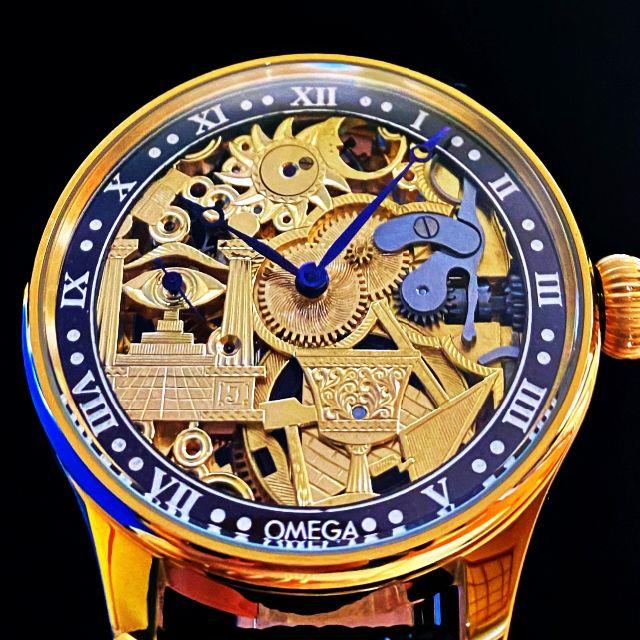 ☆オメガ フリーメイソン!【OMEGA/手巻き】金彫刻 裏スケ メンズ ☆オメガ フリーメイソン!【OMEGA/手巻き】金彫刻 裏スケ メンズ