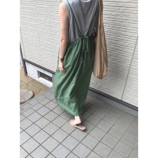 イエナ(IENA)の19SS SLOBE IENA イエナ フロントギャザー エプロン ワンピース (ロングワンピース/マキシワンピース)