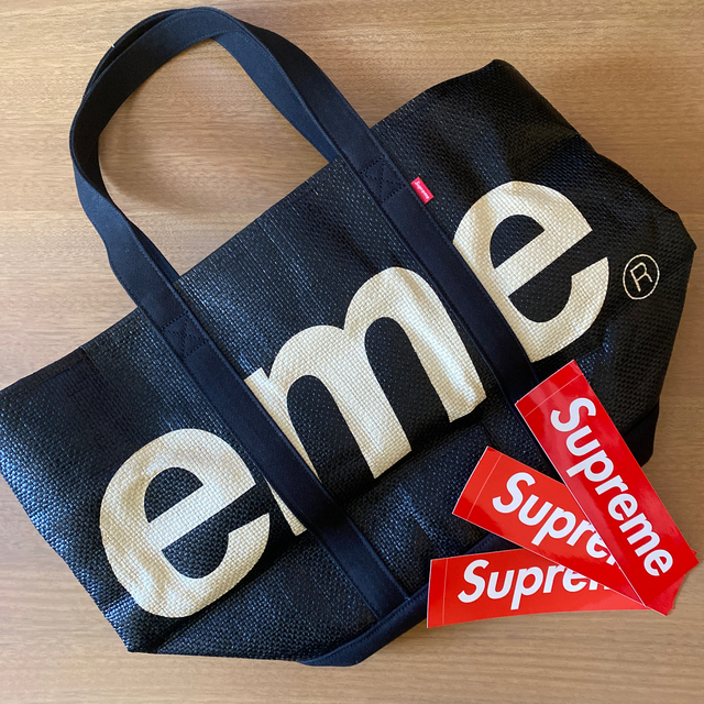 【人気色】Supreme Raffia Tote シュプリーム　トートバッグ