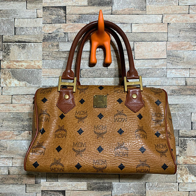 MCM ミニ ボストン ハンドバッグ-