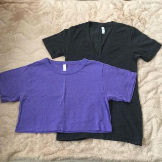 アメリカンアパレル(American Apparel)のAmerican Apparel Tシャツ 2枚 セット 美品(Tシャツ(半袖/袖なし))