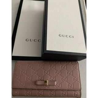 グッチ(Gucci)のGUCCI グッチ シマ 二つ折り 長財布(長財布)