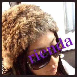 リエンダ(rienda)の【rienda】ラビットファー帽子♡(ニット帽/ビーニー)