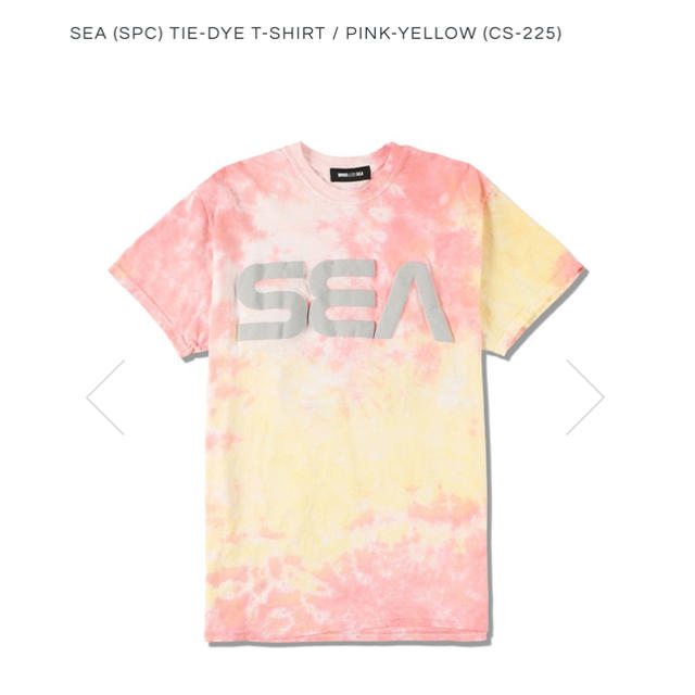 SEA SPC TIE-DYE T-SHIRT PINK-YELLOW タイダイ メンズのトップス(Tシャツ/カットソー(半袖/袖なし))の商品写真