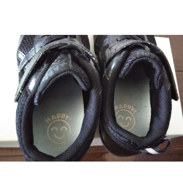 アサヒシューズ(アサヒシューズ)のスニーカー 黒 アサヒ HAPPY 子供靴 19cm キッズ/ベビー/マタニティのキッズ靴/シューズ(15cm~)(スニーカー)の商品写真