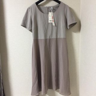 ユニクロ(UNIQLO)の新品未使用タグ付きUNIQLO切り替えワンピース半袖フレアCanCamコラボ(ひざ丈ワンピース)