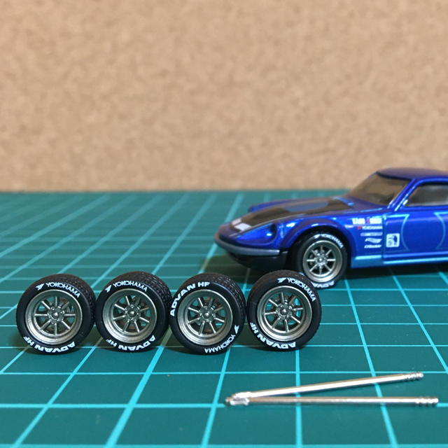 1/64 タイヤ&ホイールセット WATANABE ホットウィール トミカの 1/64 タイヤ&ホイールセット WATANABE ホットウィール トミカの