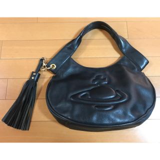 ヴィヴィアンウエストウッド(Vivienne Westwood)のvivienne westwood❤️ レザーバック　黒　フリンジ(ハンドバッグ)