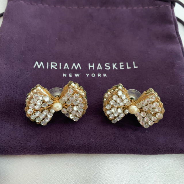 【美品‼︎】Miriam Haskell　ミリアムハスケル リボン　ピアス