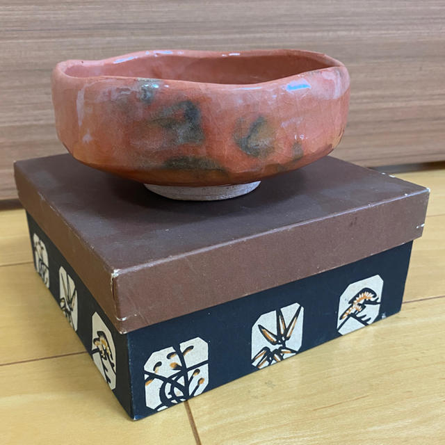 宗楽造　赤楽茶椀　茶道具 エンタメ/ホビーの美術品/アンティーク(陶芸)の商品写真