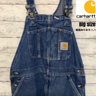 カーハート(carhartt)の[carhartt] [一点物] 90‘s デニム　オーバーオール　メキシコ製(サロペット/オーバーオール)