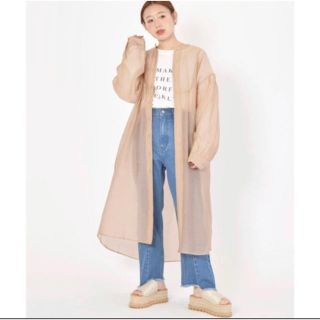 ダブルクローゼット(w closet)のシアーシャツ♡ピンクベージュ(シャツ/ブラウス(長袖/七分))