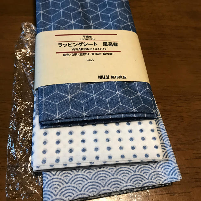 MUJI (無印良品)(ムジルシリョウヒン)の無印良品　不織布　風呂敷　ラッピングシート インテリア/住まい/日用品のオフィス用品(ラッピング/包装)の商品写真