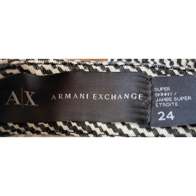 ARMANI EXCHANGE(アルマーニエクスチェンジ)のアルマーニエクスチェンジ スーパースキニー パンツ 24 XS 千鳥格子風 レディースのパンツ(スキニーパンツ)の商品写真