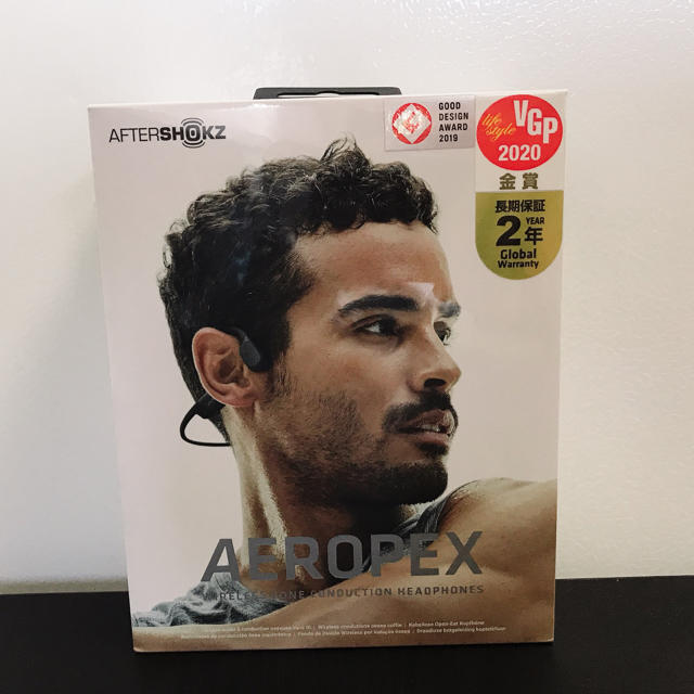 新品未開封　AFTERSHOKZ AEROPEX COSMIC BLACK スマホ/家電/カメラのオーディオ機器(ヘッドフォン/イヤフォン)の商品写真