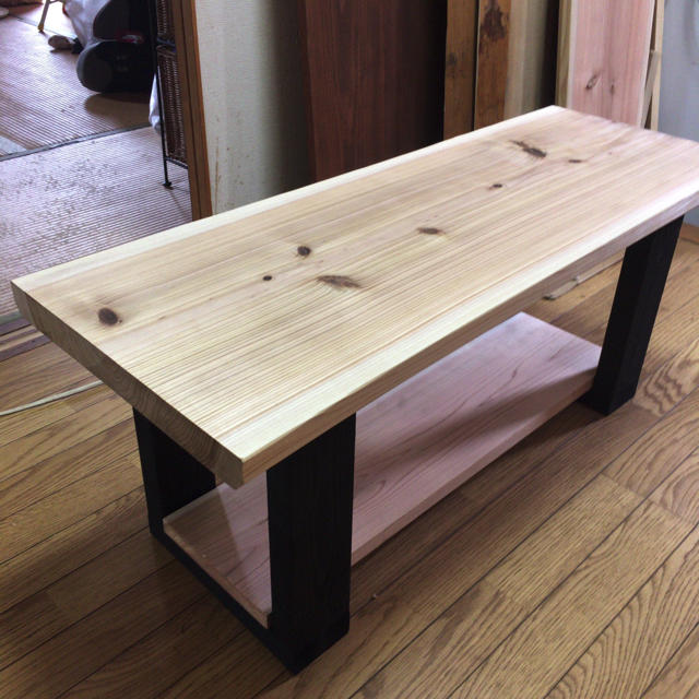 179cm×45cm】《塗装込》テーブル テレビボードの天板に 無垢材(21)-