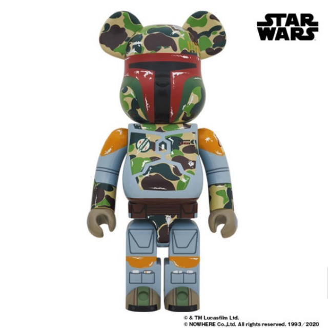 MEDICOM TOY(メディコムトイ)のBE@RBRICK BAPE BOBA FETT 1000％ ハンドメイドのおもちゃ(フィギュア)の商品写真