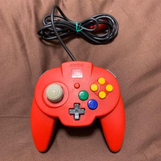 ニンテンドウ64(NINTENDO 64)のニンテンドー64用　コントローラー　ホリパッドミニ64 レッド　赤(その他)