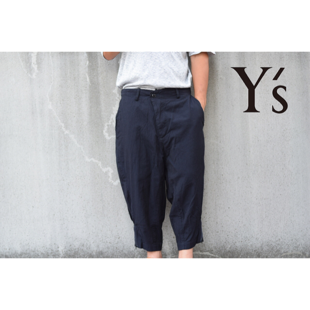 39sの極美品15SSY極美品 15SS Y's ワイズ サルエルパンツ 2 ネイビー 紺