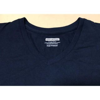 ナノユニバース(nano・universe)のナノユニバース  Anti Soaked 汗染み防止 VネックTシャツ ネイビー(Tシャツ/カットソー(半袖/袖なし))