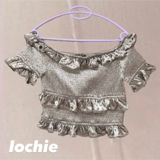 ロキエ(Lochie)のlochie ロキエ ベロア トップス グレー？ ブラウン？🐰(カットソー(半袖/袖なし))