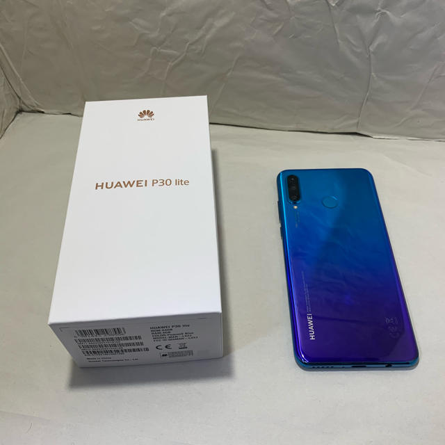 HUAWEI P30lite ピーコックブルースマートフォン本体