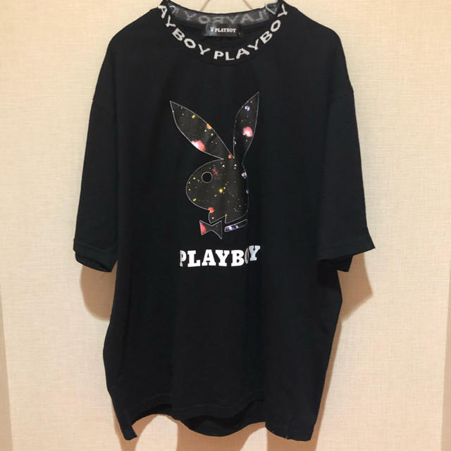 PLAYBOY(プレイボーイ)の【フルジョ必見！】プレイボーイ ビッグロゴ プリント 半袖Tシャツ Lサイズ レディースのトップス(Tシャツ(半袖/袖なし))の商品写真