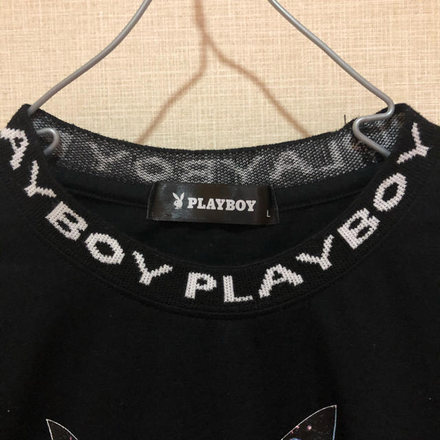 PLAYBOY(プレイボーイ)の【フルジョ必見！】プレイボーイ ビッグロゴ プリント 半袖Tシャツ Lサイズ レディースのトップス(Tシャツ(半袖/袖なし))の商品写真