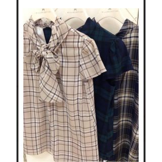 ウィルセレクション(WILLSELECTION)のウィルセレクション　WILLSELECTION シアーチェックハイネックブラウス(カットソー(半袖/袖なし))