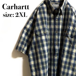 カーハート(carhartt)のcarhartt カーハート ワークシャツ　チェック　革タグ(シャツ)