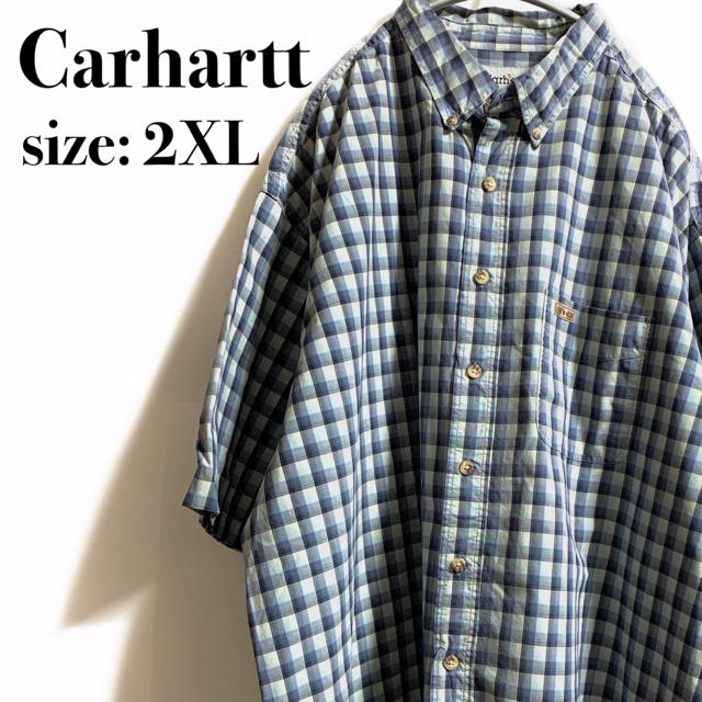 carhartt(カーハート)のcarhartt カーハート ワークシャツ　チェック　革タグ メンズのトップス(シャツ)の商品写真