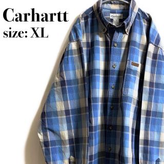 カーハート(carhartt)のcarhartt カーハート ワークシャツ　チェック　青(シャツ)