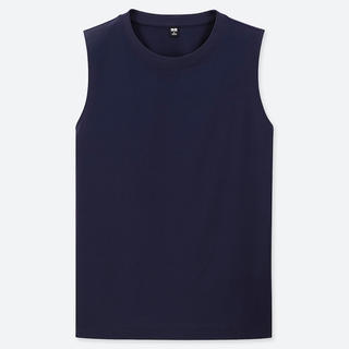 ユニクロ(UNIQLO)のユニクロ マーセライズコットンT ノースリーブ　XL 新品(Tシャツ(半袖/袖なし))