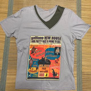 ジョンガリアーノ(John Galliano)の正規品　JOHN GALLIANO ジョンガリアーノ　tシャツ vネック(Tシャツ/カットソー(半袖/袖なし))