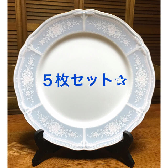 Noritake(ノリタケ)のNoritake レースウッドゴールドシリーズプレート27㎝皿 5枚セット✰︎ インテリア/住まい/日用品のキッチン/食器(食器)の商品写真