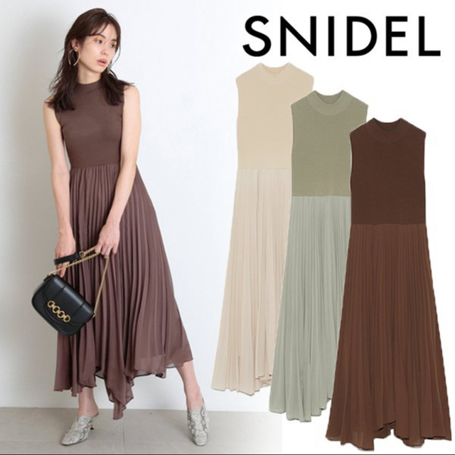 SNIDEL(スナイデル)のスナイデル＊ノースリニットドッキングワンピース レディースのワンピース(ロングワンピース/マキシワンピース)の商品写真