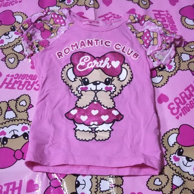 EARTHMAGIC(アースマジック)のワンピースマフィーT キッズ/ベビー/マタニティのキッズ服女の子用(90cm~)(Tシャツ/カットソー)の商品写真