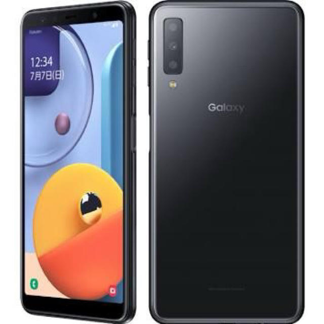 SAMSUNG(サムスン)のGalaxy A7 ブラック　SIMフリー スマホ/家電/カメラのスマートフォン/携帯電話(スマートフォン本体)の商品写真