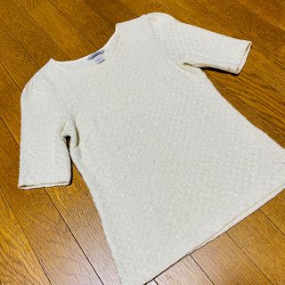 エイチアンドエム(H&M)の★[最終値下]H&M キラキラ ラメ入り カットソー  オフホワイト 超可愛い♪(カットソー(半袖/袖なし))