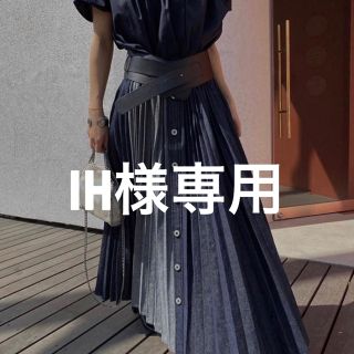 アメリヴィンテージ(Ameri VINTAGE)の値下げ！アメリヴィンテージ　DENIM PLEATS SKIRT(ロングスカート)