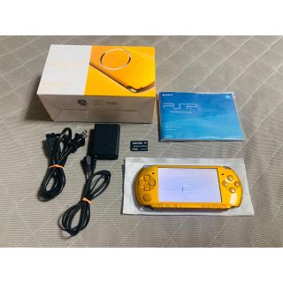 プレイステーションポータブル(PlayStation Portable)のPSP-3000 イエロー　送料無料　(携帯用ゲーム機本体)