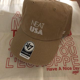 コモリ(COMOLI)のNEAT USA ベージュキャップ　lechoppe限定(キャップ)